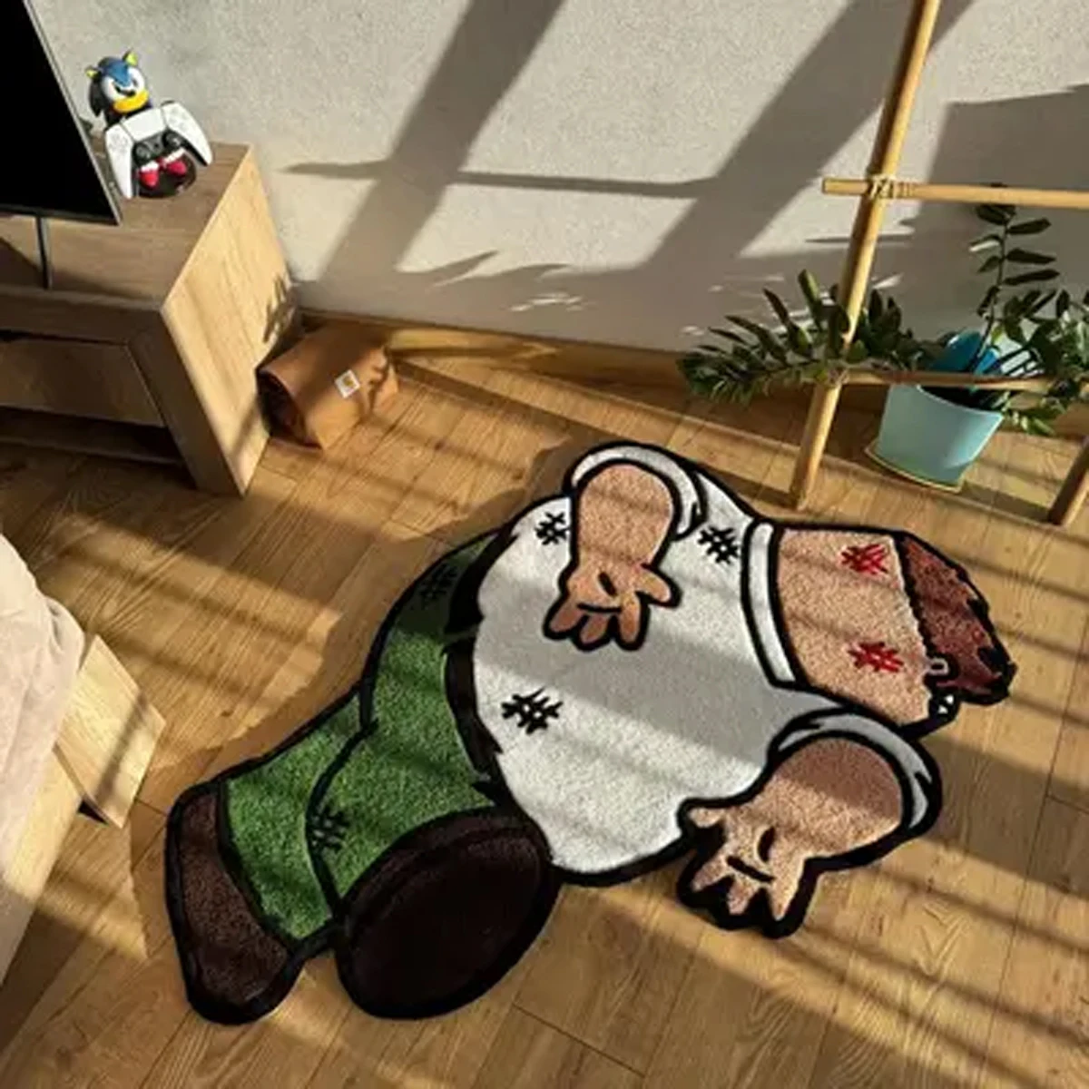 Cartoon Characters Pattern Rug Irregular Bedroom Carpet Soft Fluffy Plush Bedside Carpets Home Decoration Non-slip Floor Mat