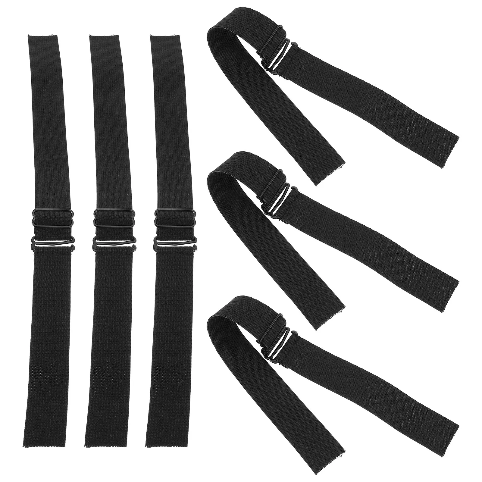 

6 Pcs Has Cap Accessories Elastic Bands for Wigs Black Bandana Headband Adjustable Straps Grip Miss