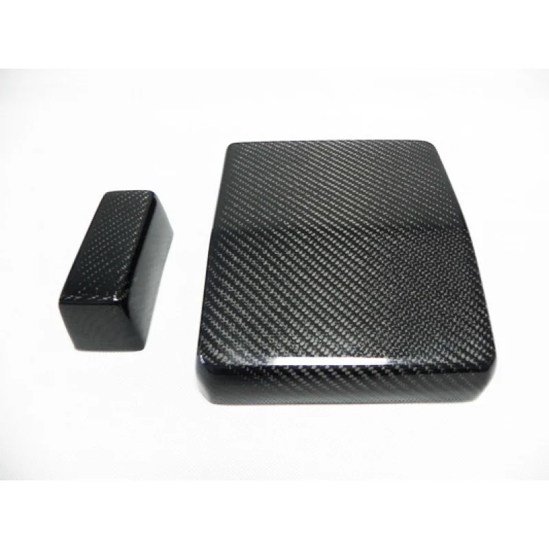 لـ Mitsubishi Lancer Evolution EVO X - غطاء صندوق الصمامات لمقصورة المحرك من ألياف الكربون وغطاء البطارية (جزء التعديل)