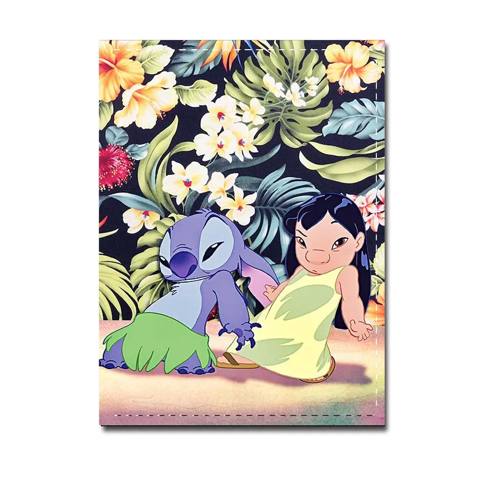 Disney boy girl carton New Stitch Cartoon PU Passport Case wallet Student ID card Holder coin bag