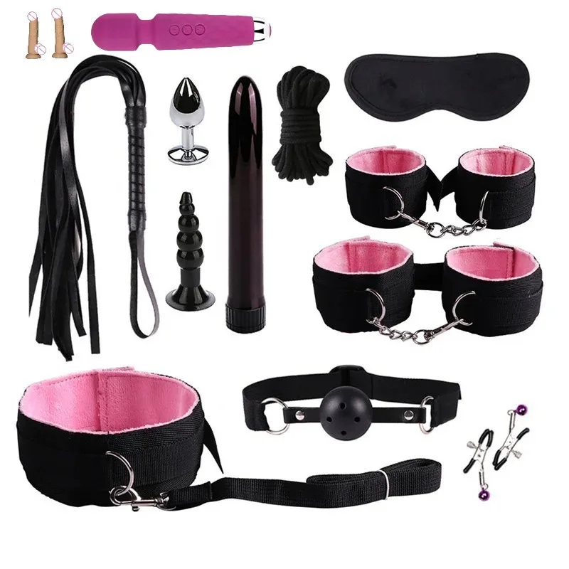 Adult Sex Harness Dildo AV Vibrator Teddy Slave Bondage Body Binding BDSM Game Restraint Set Sex Toys for Women Men Gay Couple view 4