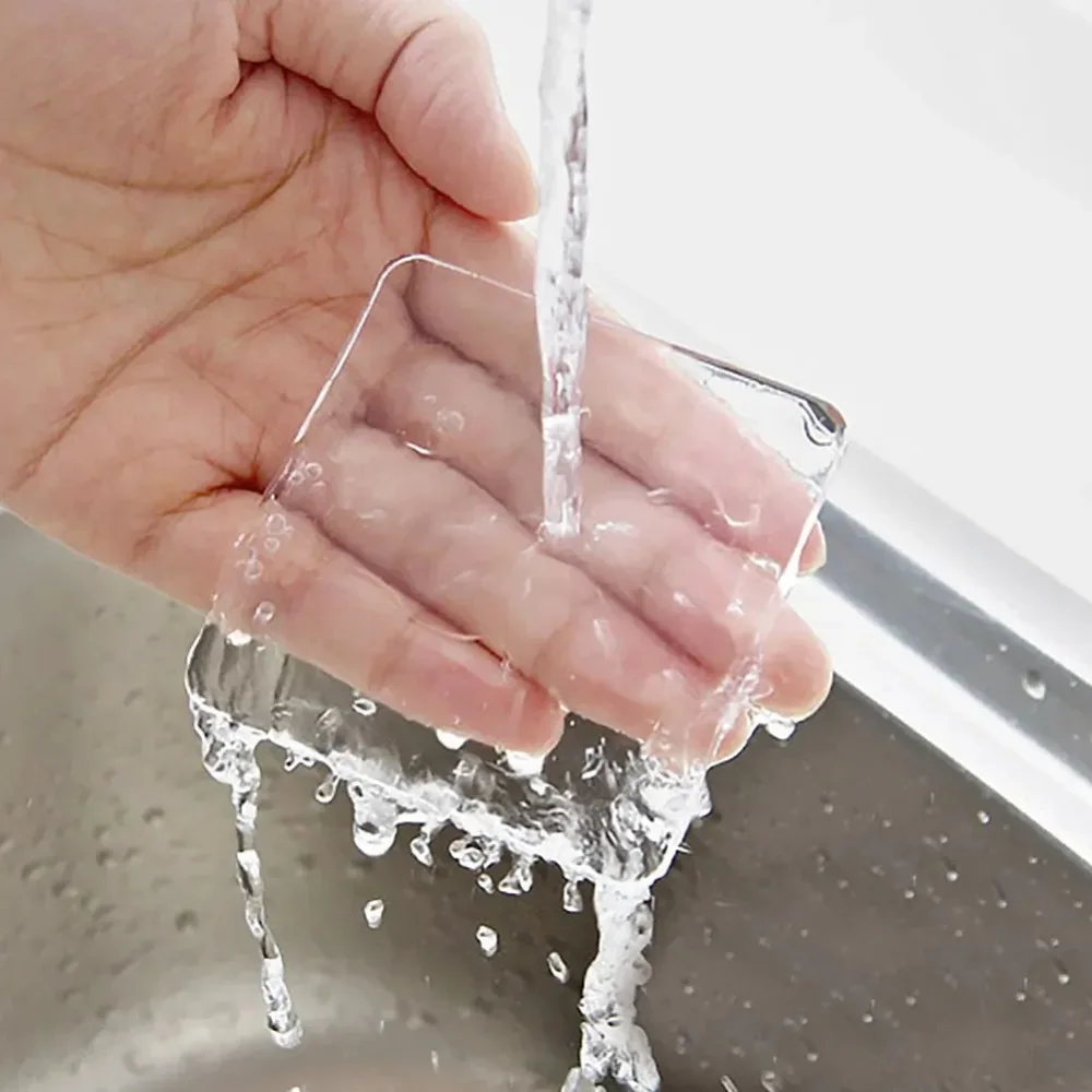 Self Adhesive Silicone Anti Vibration Mat 4PCS Non Slip Pad for Washing Machine Transparent Home Bathroom Pads Furniture Sliders