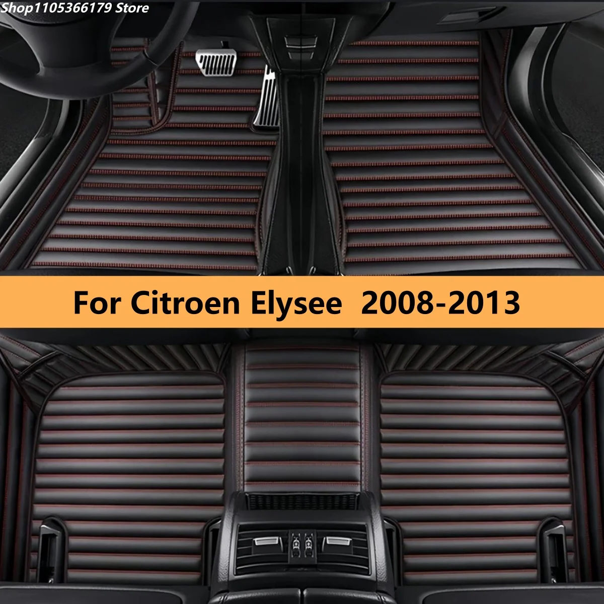 

Auto Leather Foot Pads Fits For Citroen Elysee C-Elysee 2008 2009 2010 2011 2012 2013 Full Set Carpet Matts Car Floor Mats Rugs