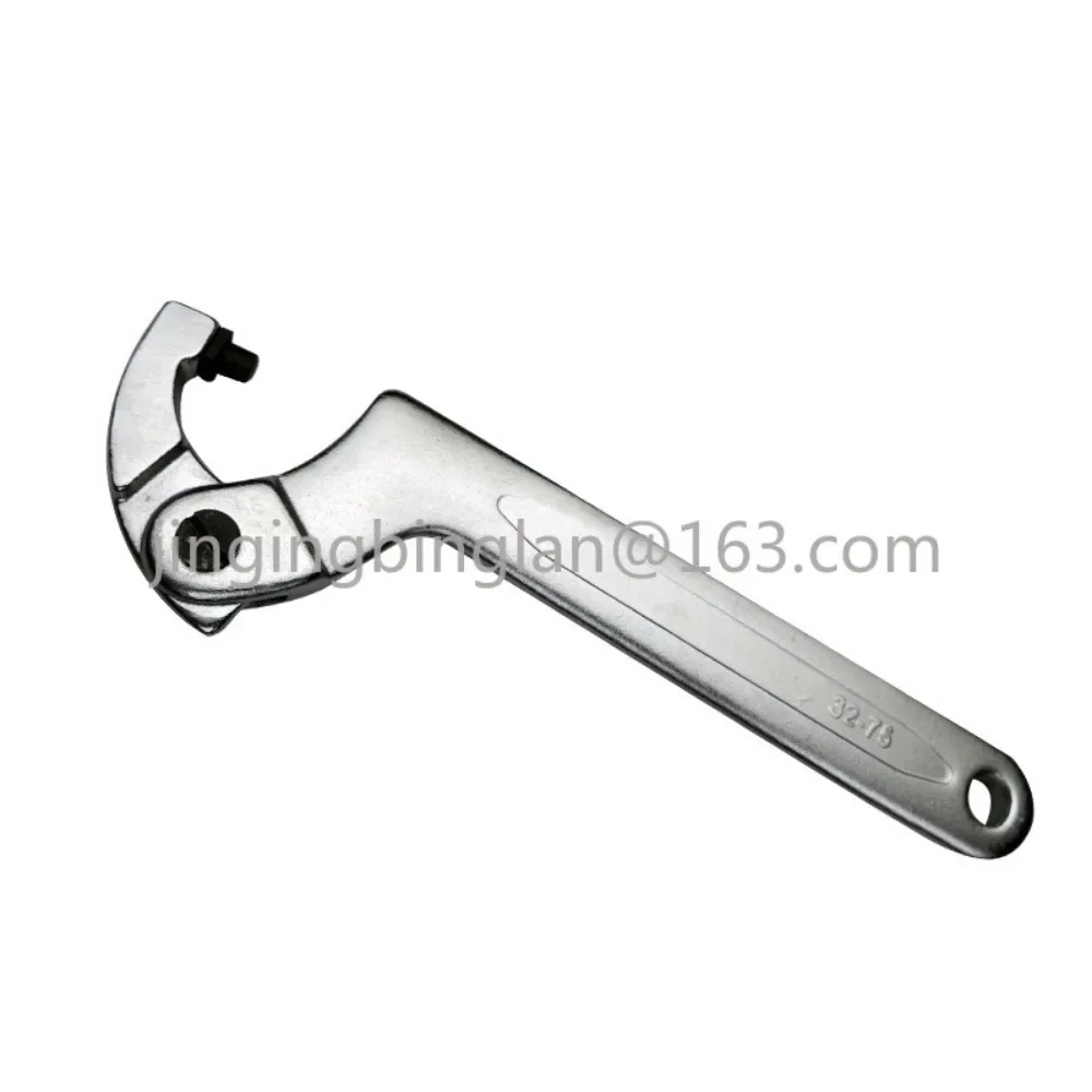 Round head hook wrench Square head movable crescent Fixed C type hook wrench Side hole