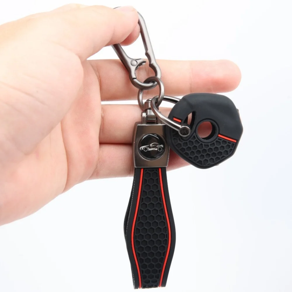 Soft Silicone Key Fob Case For Yamaha YZF R6 YZF R3 YZF R1 YZF R7 with carabiner lanyard Car Accessory Premium Protective