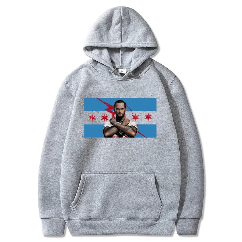 Hipster Cm Punk Hip Hop Hoodies Men American Professional Wrestler Unique Sweatshirts Streetwear Harajuku Warm Male Clothing