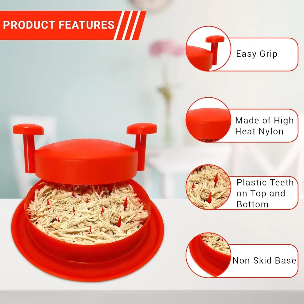 آلة تقطيع اللحوم اليدوية، قاعدة غير قابلة للانزلاق، أداة مطحنة الدجاج سهلة الإمساك، مناسبة لأدوات المطبخ لحم الخنزير ولحم البقر #2