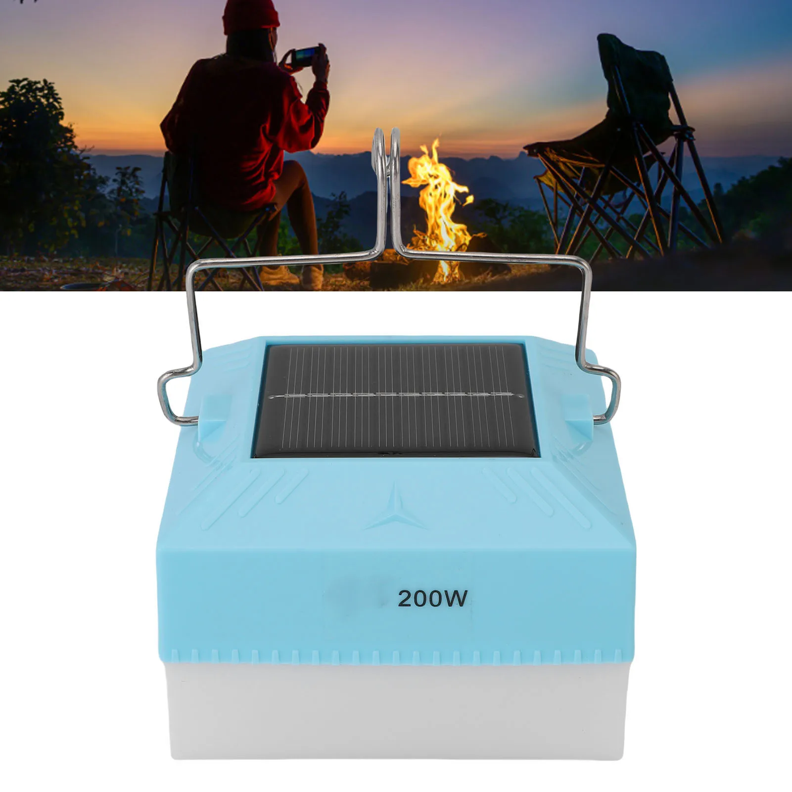 

Портативная палатка для кемпинга, солнечный фонарь, легкий энергосберегающий перезаряжаемый ABS, режим SOS, 2400 мАч для пеших прогулок на открытом воздухе