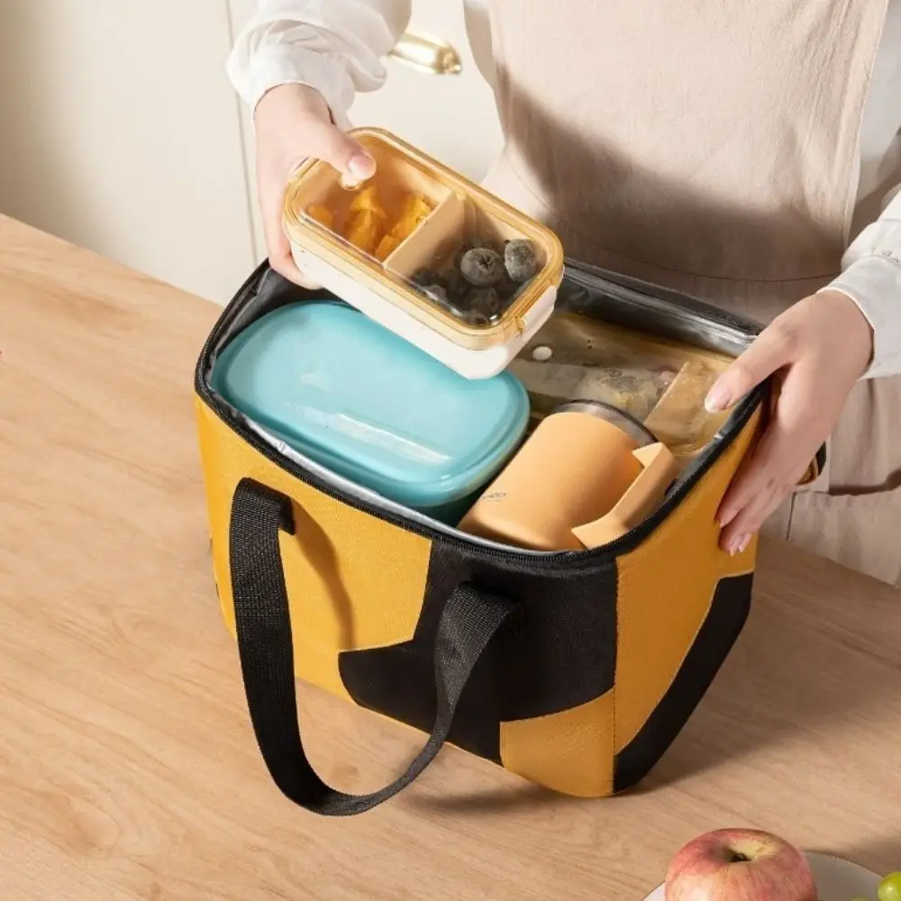 

Portable Oxford Cloth Insulation Bag Large Capacity with Handle Food Thermal Handbag Waterproof Lunch Box Bag Travel