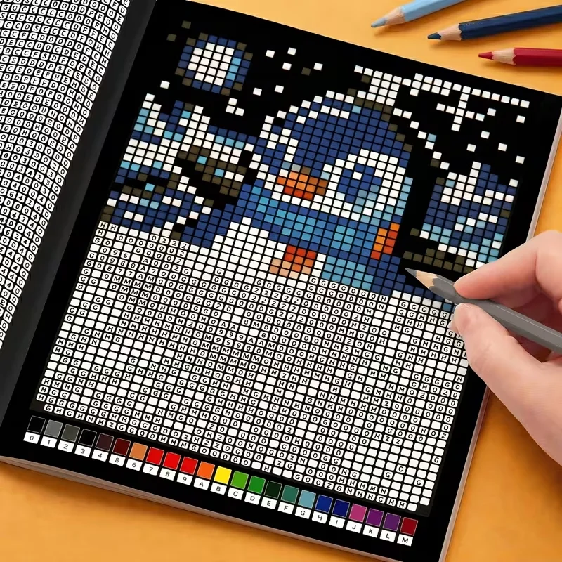Mystery Mosaics Coloring Book: 32 Pages of Color by Number Puzzles – Reveal Hidden Images!