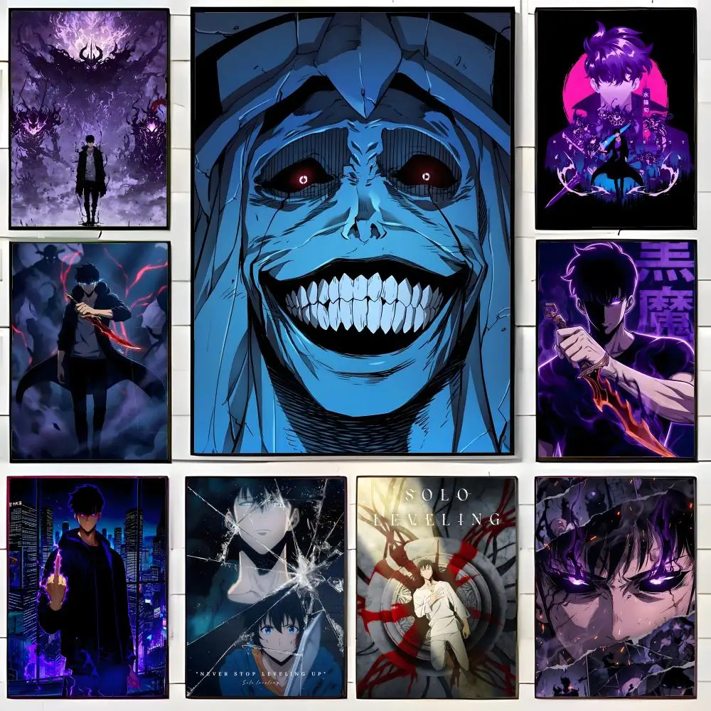 Action Manhwa Solo Leveling Poster Wall Art Print Decorative Mural Home Decor Gift Unframed