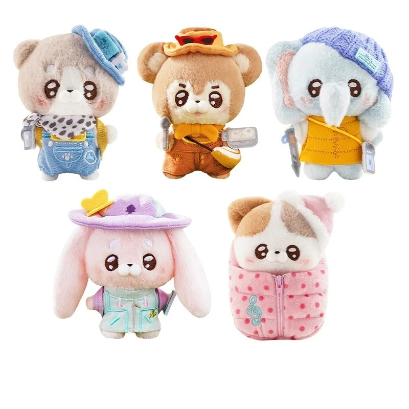 Oryginalna lalka 12 cm, pluszowa zabawka, piesek, uroczy króliczek, ozdoby, upokój, prezent urodzinowy dla dziewczynki, do podarowania przyjaciołkom.