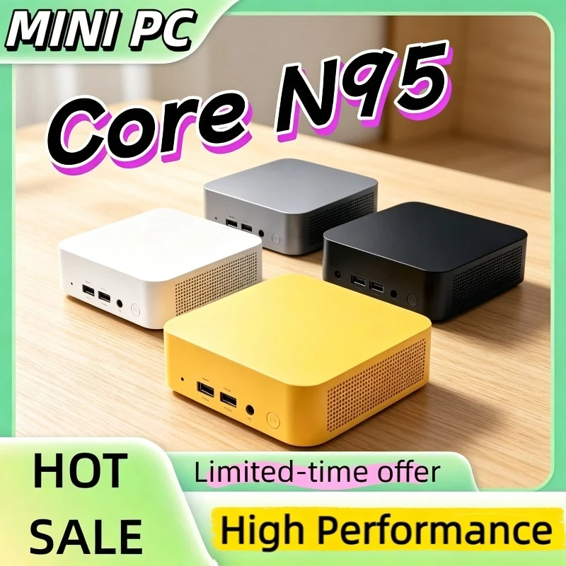 High Performance Intel Core N95 Mini PC 16GB RAM 1/2TB SSD  Small Pocket Computer WIFI6 BT5.2 4K Desktop PC Gaming Computer
