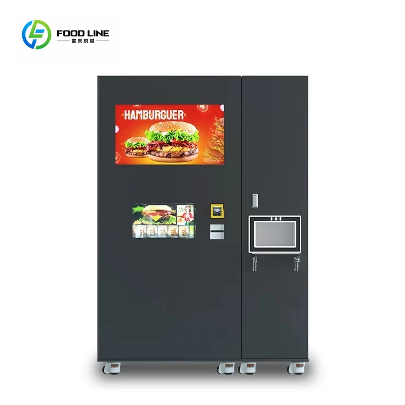 Smart Touch Screen Vending Machine Hot Food Hamburger Vending Machines for Sale