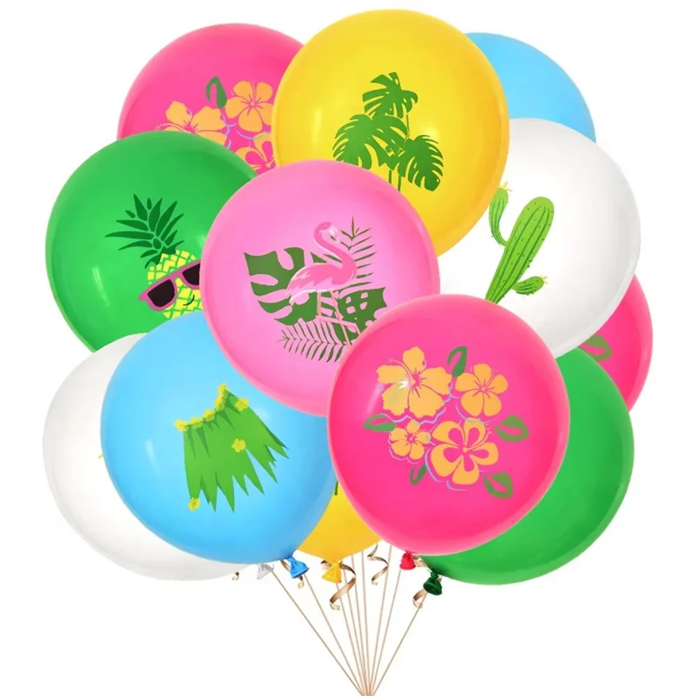 

12-36Pcs Hawaiian Party Balloon Decoration Flamingo Pineapple Latex Balloon Summer Tropical Luau Birthday Party Supplies Wedding