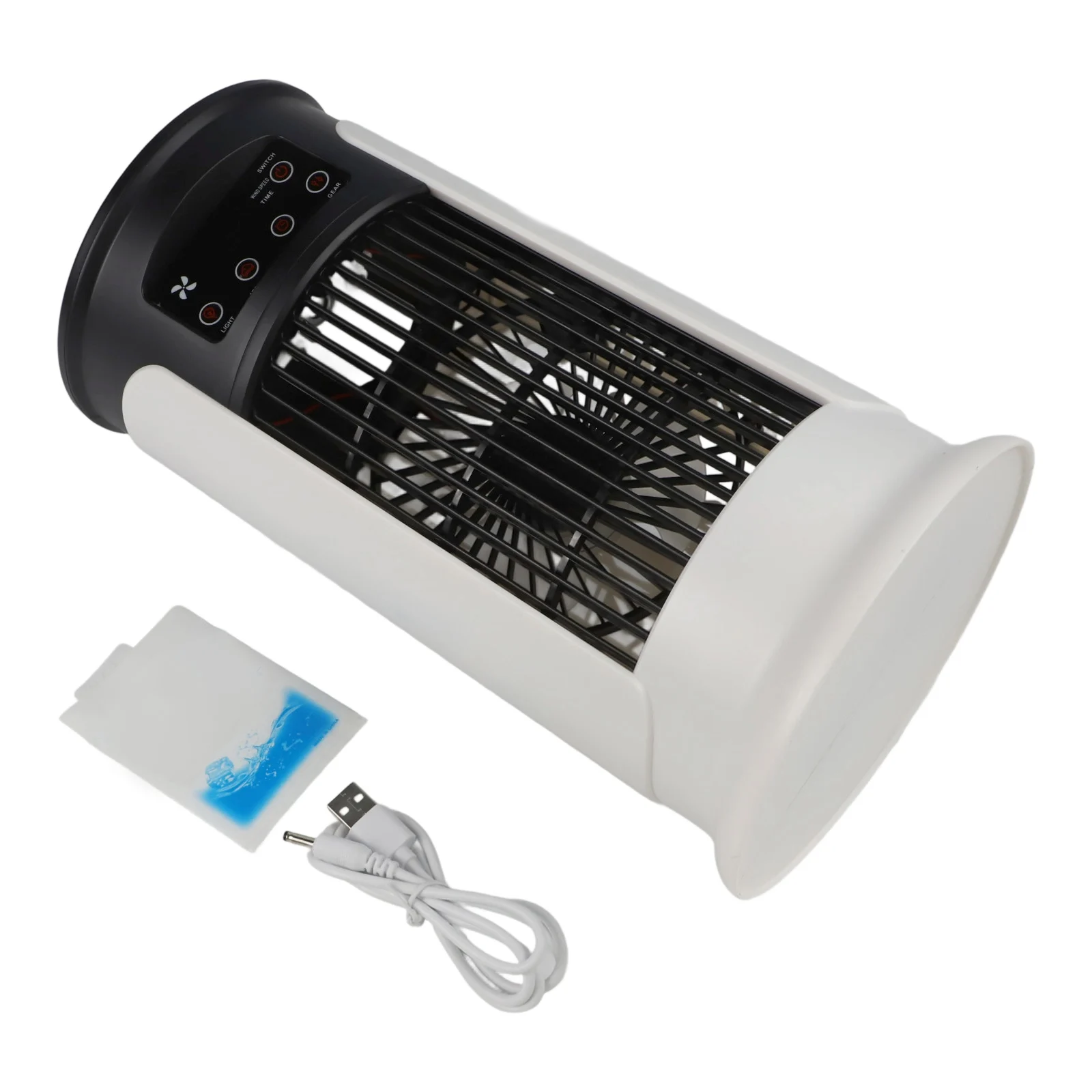 

Atomization Fan Tower Fan White Mobile Air Conditioning Fan 6 Hour Timer Adjustable Airflow Efficient Atomization