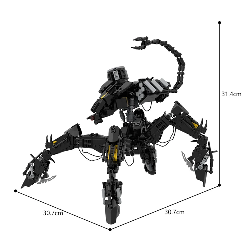 942PCS Horizon Zero Dawned Classic Game Black Monster Building Blocks Assembly Monster Model Corruptor Brick Toy Holiday Gift