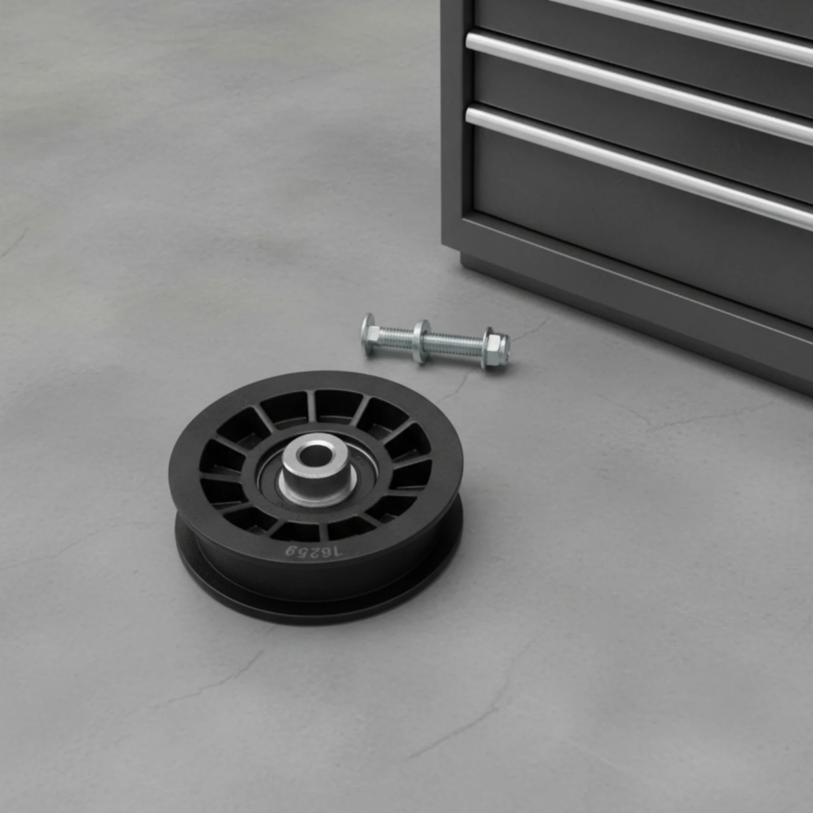 Idler Pulley with Bolt Ribbed Mower Deck Pulley Easy to Install Premium