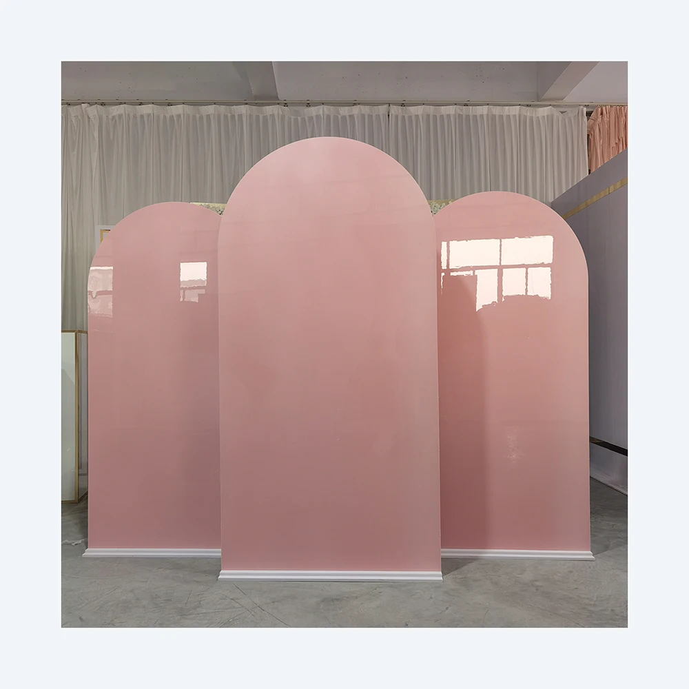 Wholesale White Pink Color Acrylic Panel Backdrop Arch Backdrop Set With Acrylic Backdrop