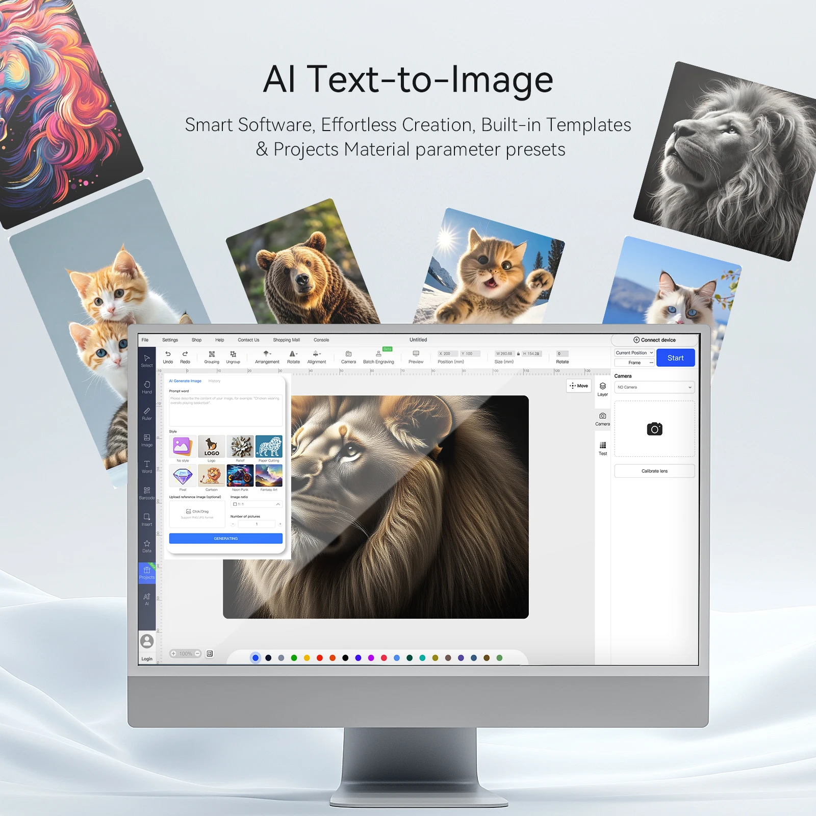 ATOMSTACK Swift 7W/12W ポータブルレーザー彫刻機、木材、アクリル 