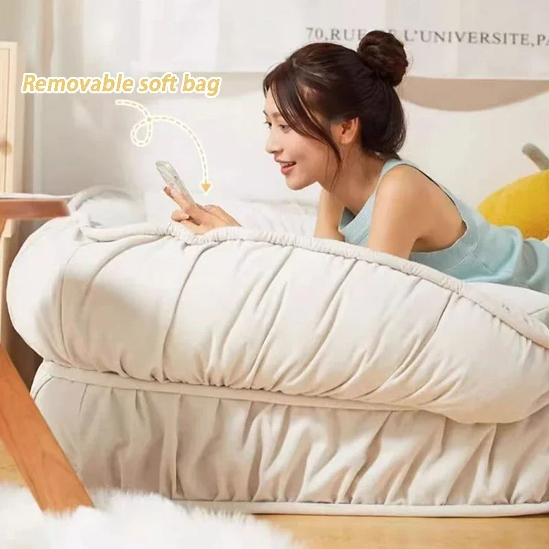 Folding Chaise Longue Nordic Lazy Sofa Single Living Room Chairs Comfortable Relaxation Armchair Multifunction Foldable Sofa Bed