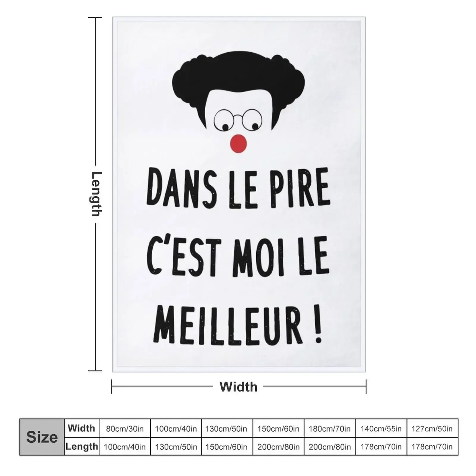 Coluche - At worst, I'm the best! Comic humor quote Throw Blanket for sofa Hairys Comforter Hair Travel Blankets