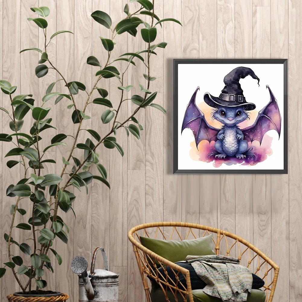 

5D DIY Полный круглый дрель Алмазная картина Хэллоуин Птерандон Комплект Домашний декор