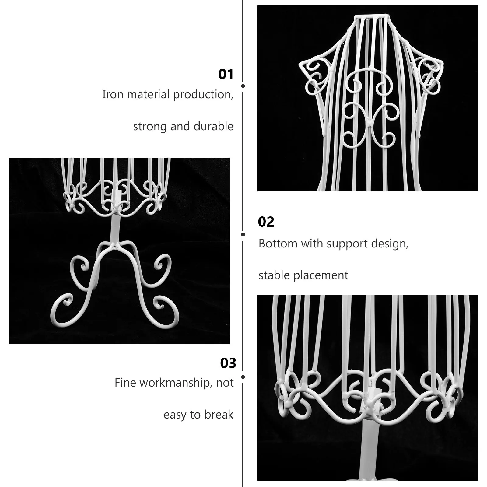

Pet Clothing Display Rack Compact Lightweight Durable Cat Dress Form Dog Coat Hanger Mannequin Torso Pet Supply Puppy