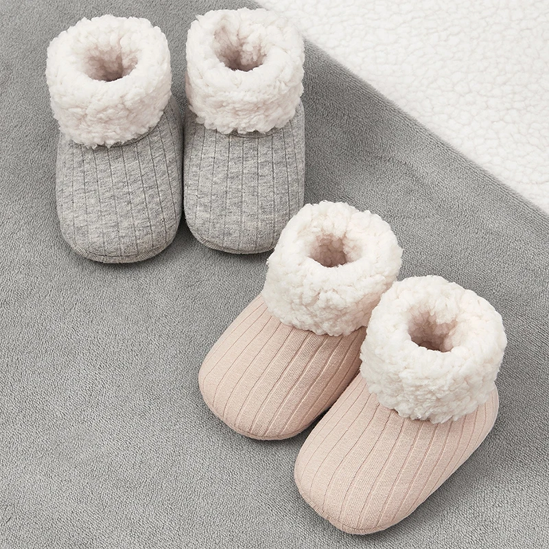 Winter Newborn Baby Cotton Booties Infant Toddler Girls Boys Soft Snow Boot Shoe Cute Warm Socks 0-6Months