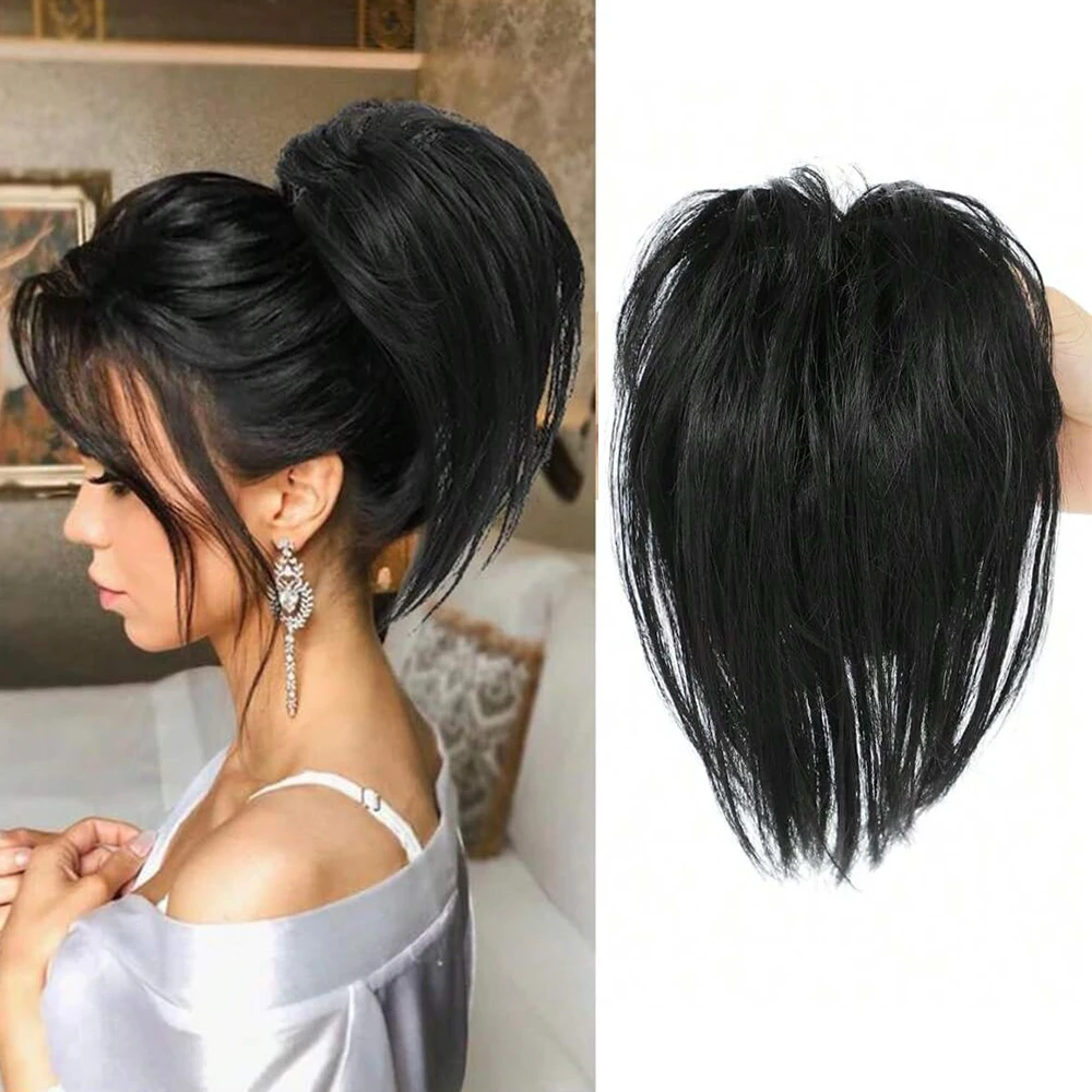 

Synthetic Messy Straight Ponytail Claw Hair Bun Chignon Hair Extensions Scrunchy Wrap Updo False Hair Pieces For Women