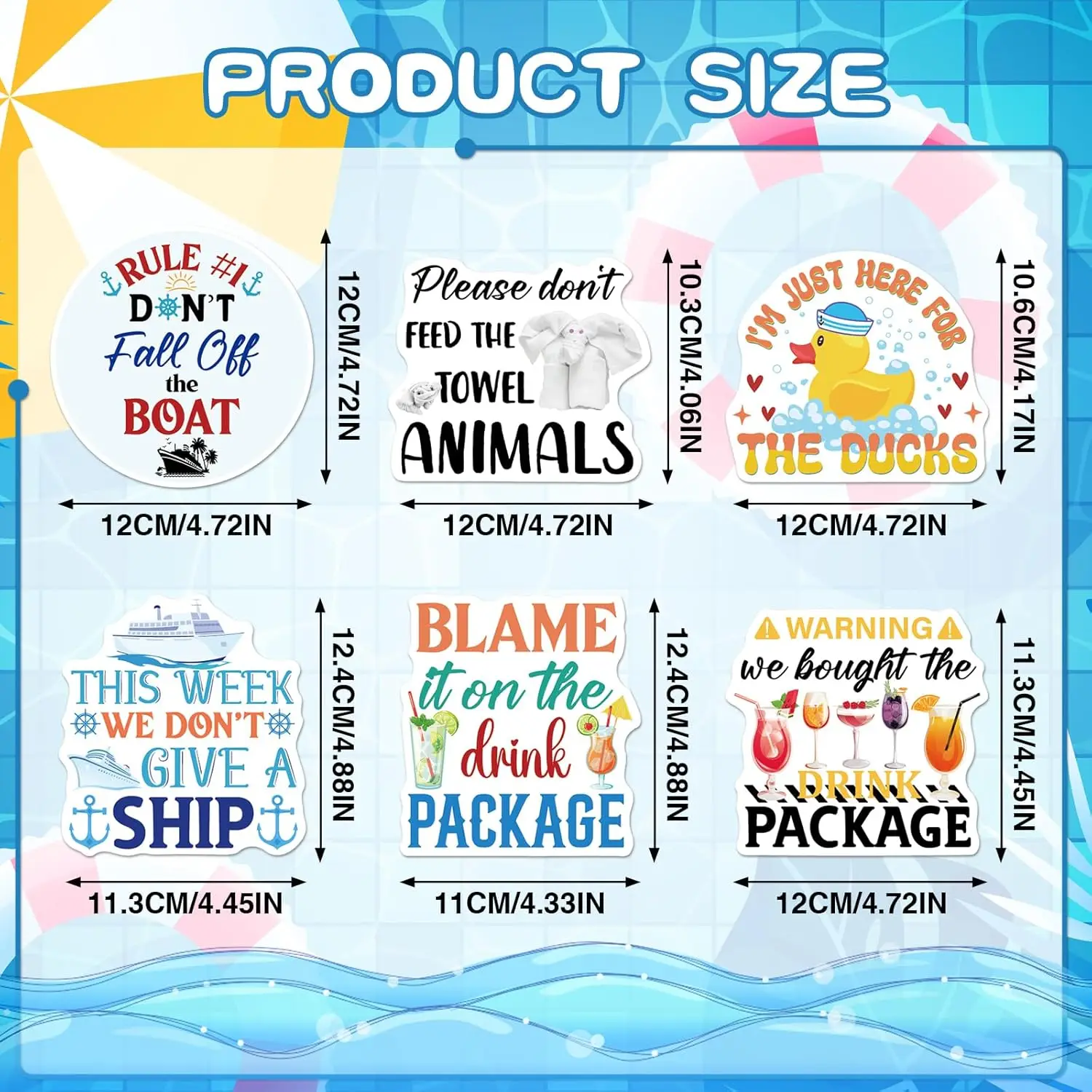 6 Sets of Magnetic Duck-shaped Towel Animals Magnets, Suitable for Use on Cruise Ship Cabin Doors and Refrigerator Stickers