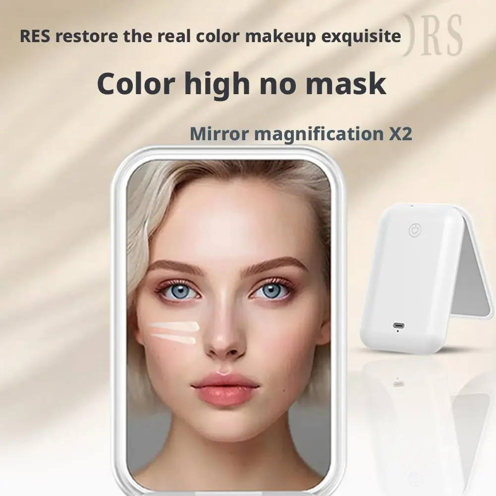 1 stks UV Camera Voor Zonnebrandcrème Test UV Spiegel Zonnebrandcrème Camera Vergrotende Reisspiegel Met Dimbare LED Verlichting Voor Huidverzorging