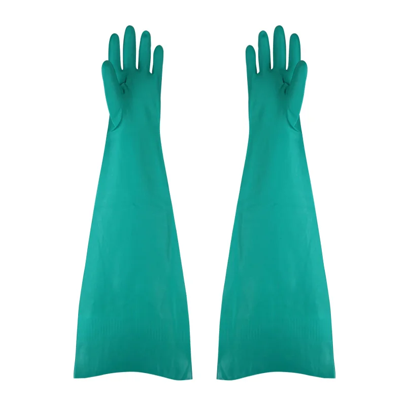 Acid and Alkali Resistant Long Rubber Gloves Cleaning Dish Washing for Household Scrubbe Repeatable Durable Nitrile Gloves