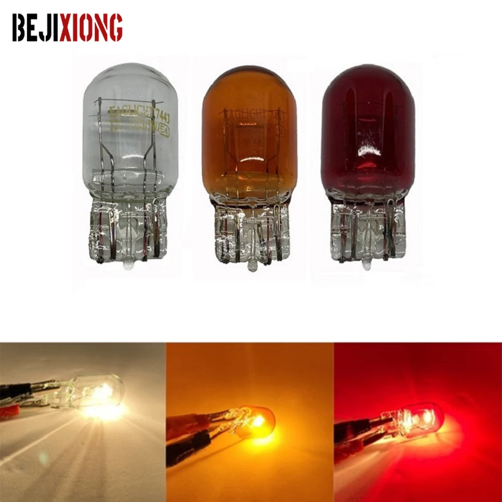 T20 7440 7443  WY21W W21W Halogen Bulbs12V W21/5W T20 Super Bright Backup Reversing Light for Car Signal Lamp