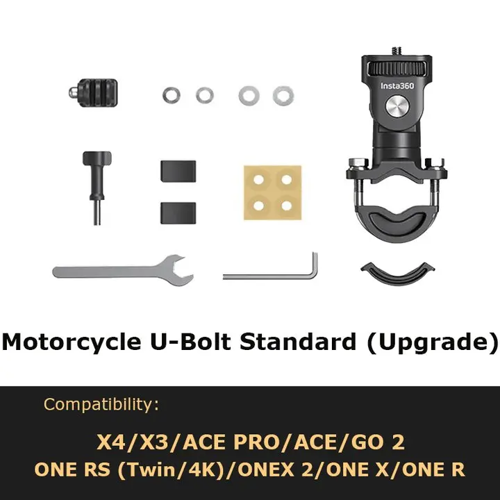 100% Original Insta360 Motorcycle U-Bolt Mount - Official 360 Camera Accessories