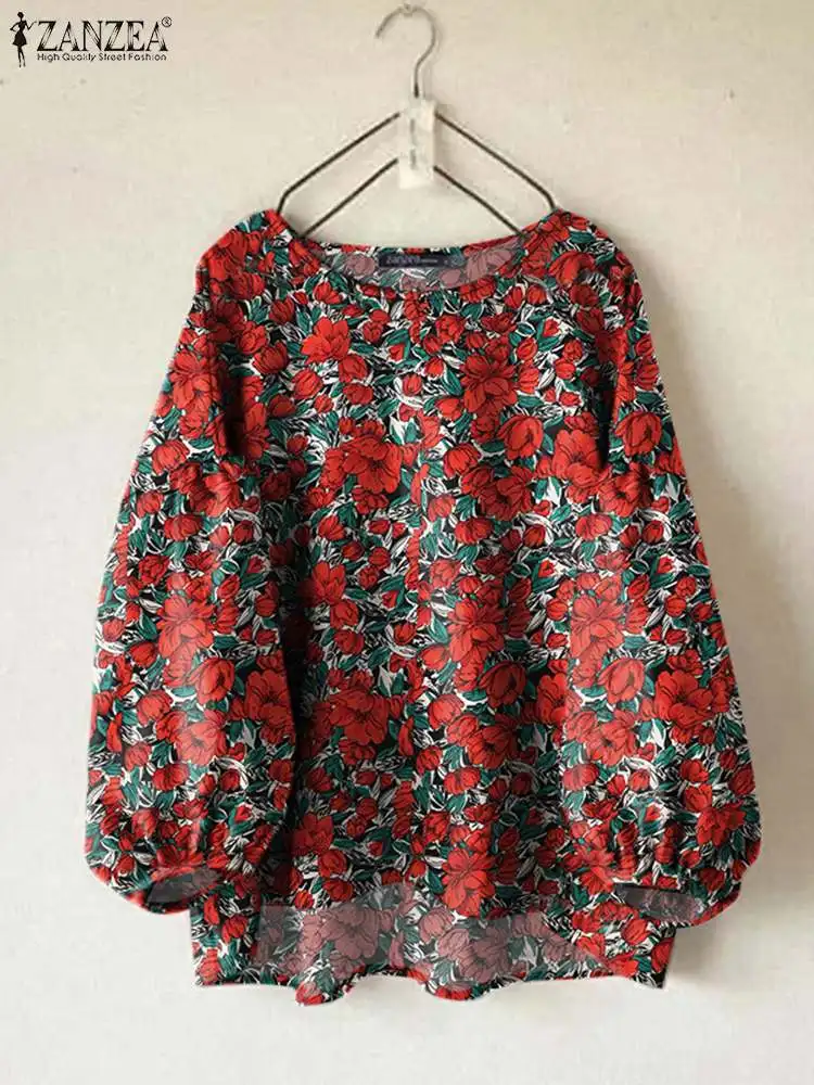 Autumn Bohemain Floral Printed Blouse Women Long Sleeve Tops 2024 ZANZEA Casual O Neck Holdiay Work Blusas Female Loose Shirt