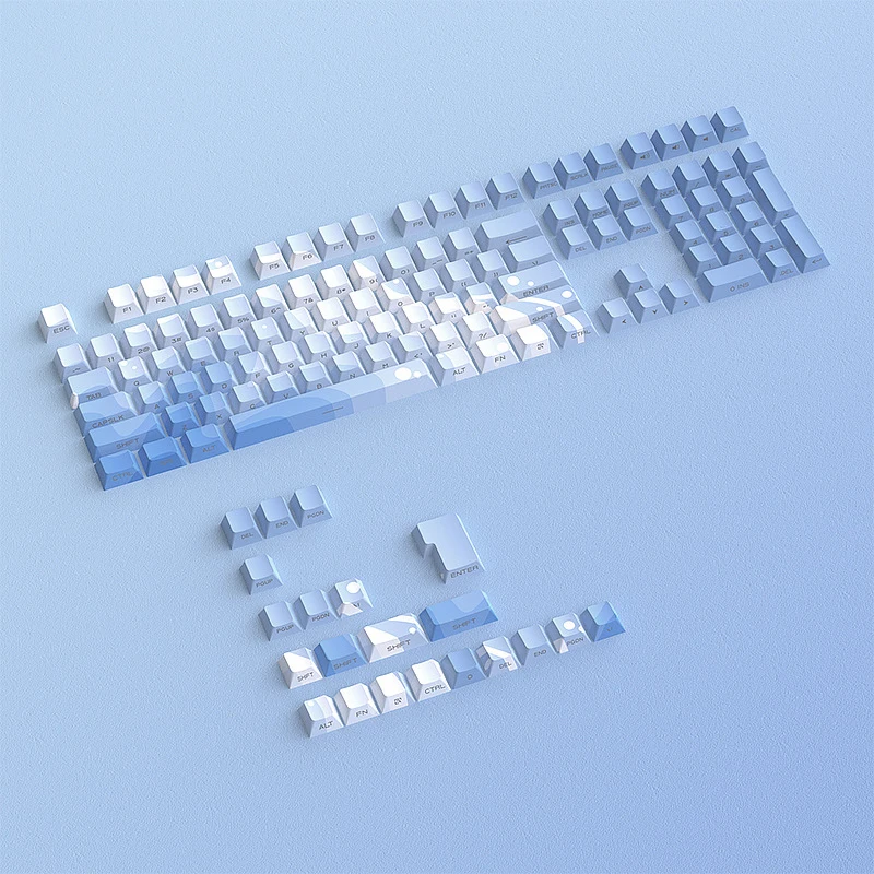 

Комплект кастомных кейкапов с эффектом водной ряби, сублимационная печать, боковая подсветка, гравировка, 128 клавиш, оригинальный заводской набор.