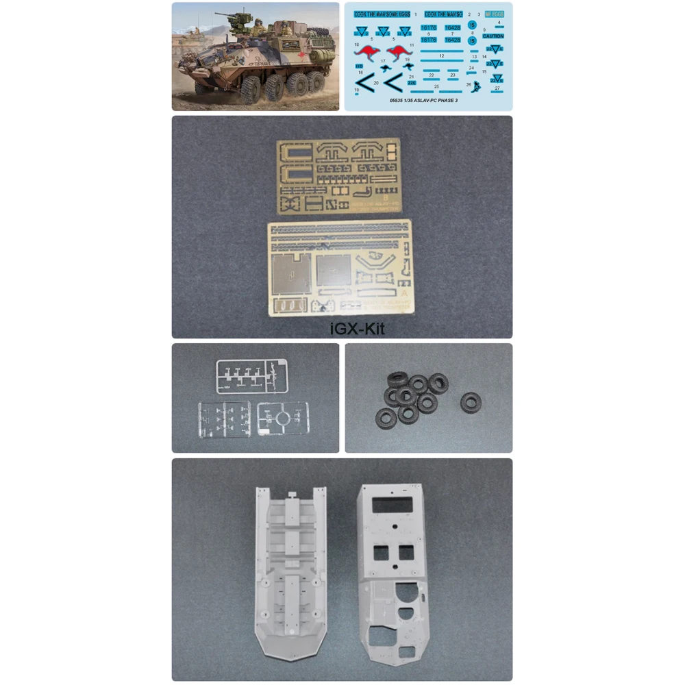 

Trumpeter 05535 1:35 Scale Australia ASLAV-PC Phase 3 Armored Transport Vehicle Car Handcraft Assembly Model Building Kit