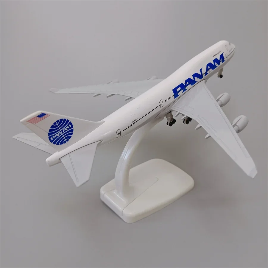 NEW 20cm Alloy Metal USA Air Pan American World Airways PAN AM Boeing 747 B747 Diecast Airplane Model Plane Aircraft w Wheels