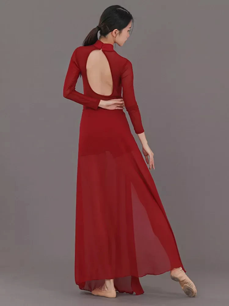 بلون خط ملابس الرقص زي المرأة اللاتينية شبكة المرقعة فستان حديث আবৃত্তি الكلاسيكية شيونغسام E4425