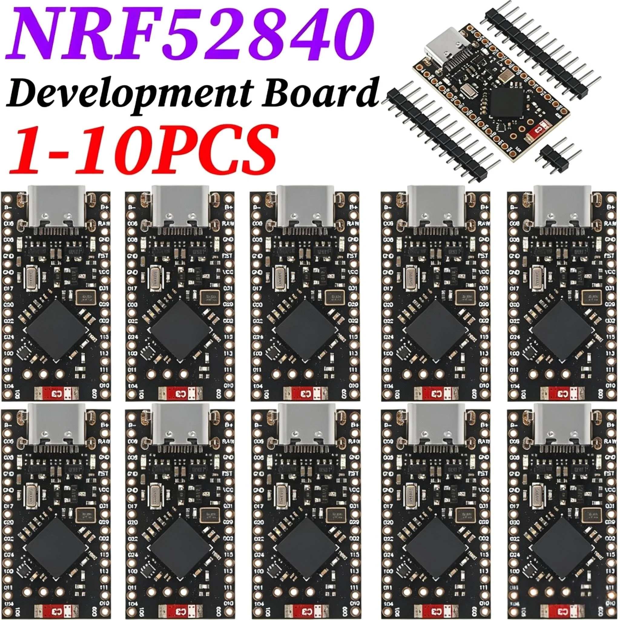 New 1-10PCS Pro Micro NRF52840 Development Board Compatible with Nice!Nano V2.0 Bluetooth Charging Management Pro Micro NRF52840