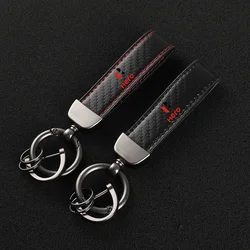 Leather car keychain Horseshoe Buckle Jewelry for Hero MotoCorp Hero with logo car accessories