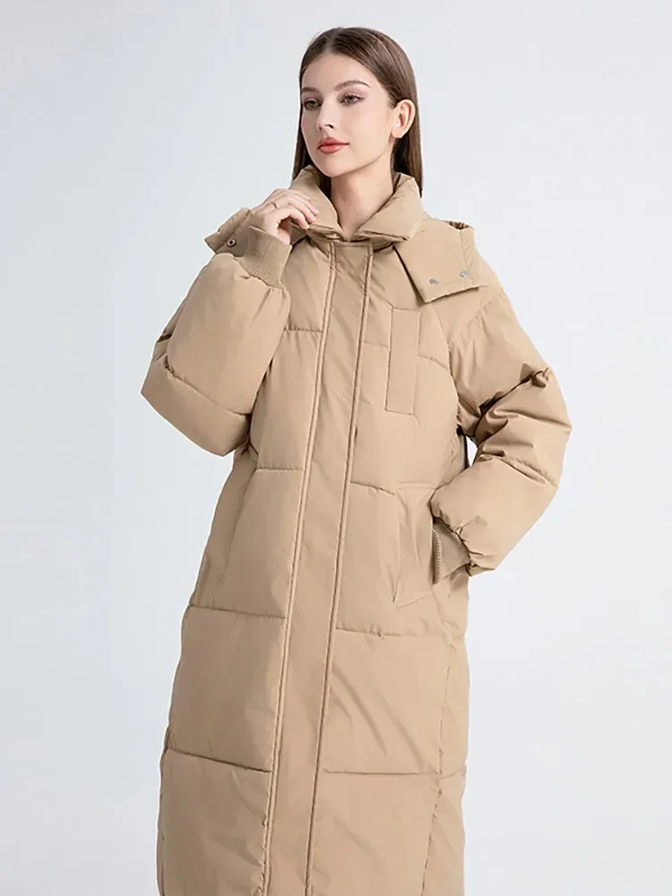 PinkyIsBlack 2024 New Korean Puffer Jacket Women Winter Clothes Long Parkas Solid Hooded Thick Warm Female Snow Wear Padded Coat