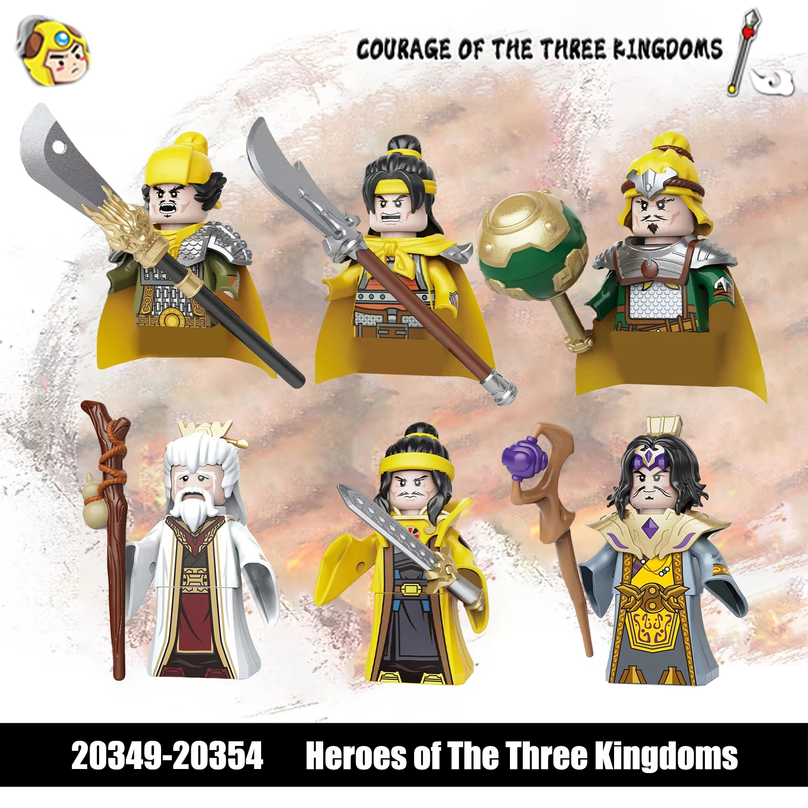 New The Three Kingdoms Yellow Towel Pawn Diy Minifigure Models Toys Blocks Chinese History For Kids Gift Boys Girls 2023 Moc