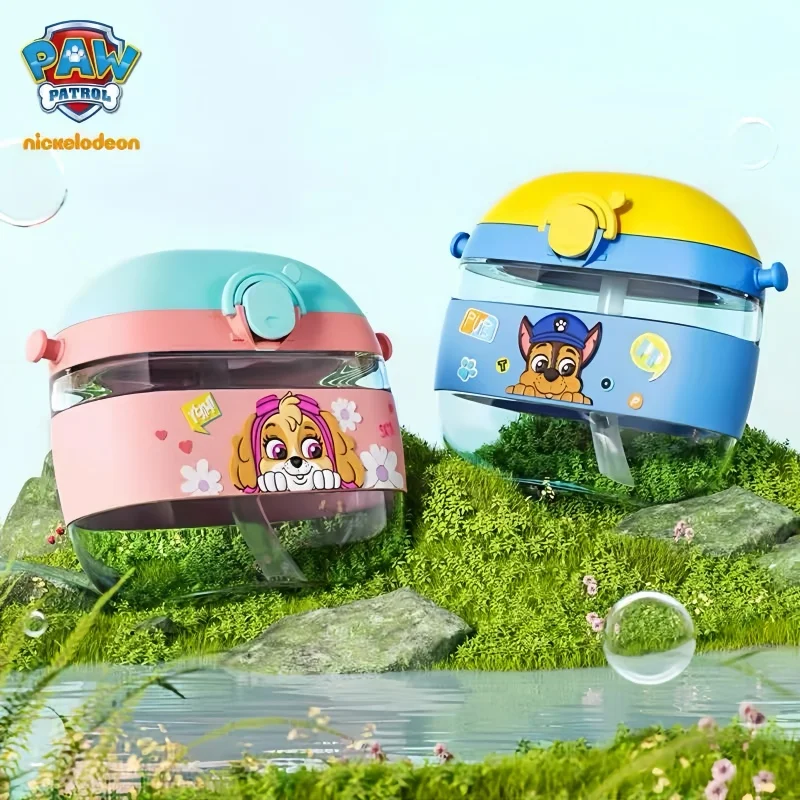 

Paw Patrol Children'S Water Cup Learning Drink Cup Drinking Straw Cup Boys And Girls Shoulder Strap School Specific Cup