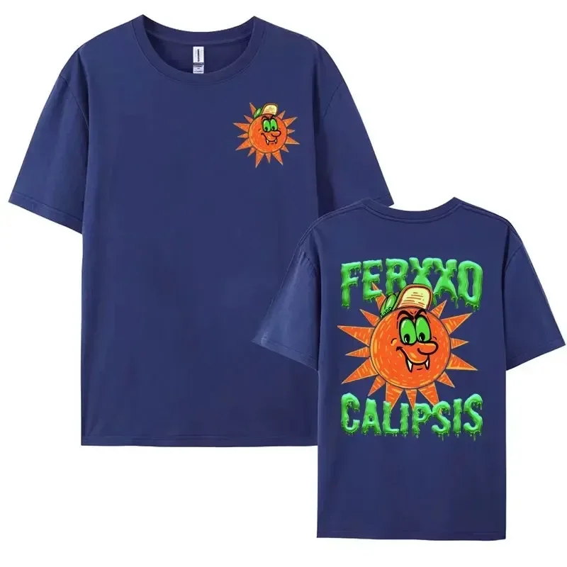 Rapper Feid Ferxxocalipsis WurId Tour 2024 Tee Shirt Men's Women Harajuku Hip Hop Style T Shirts Summer 100% Cotton T-shirt Tops