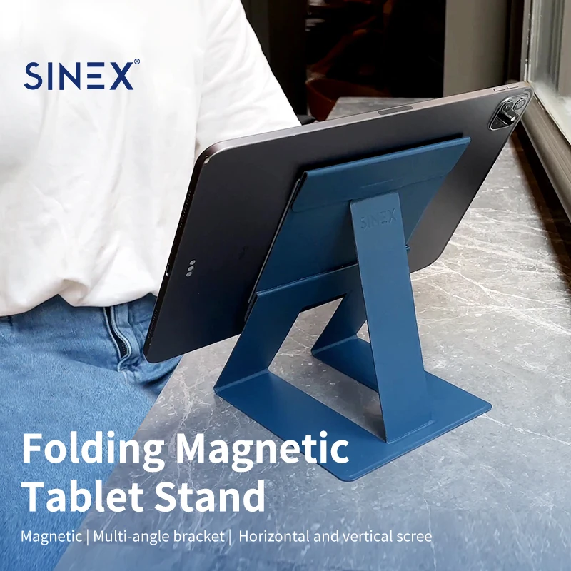 Magnetische Leder Tablet Ständer Folding Magsaf Unsichtbare und Faltbare Für iPad Halterung Halter Stoßfest Abdeckung