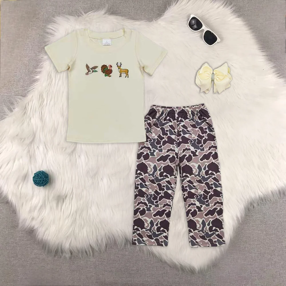 

Baby Boys Duck Turkey Deer Top Camo Pants Clothes Sets