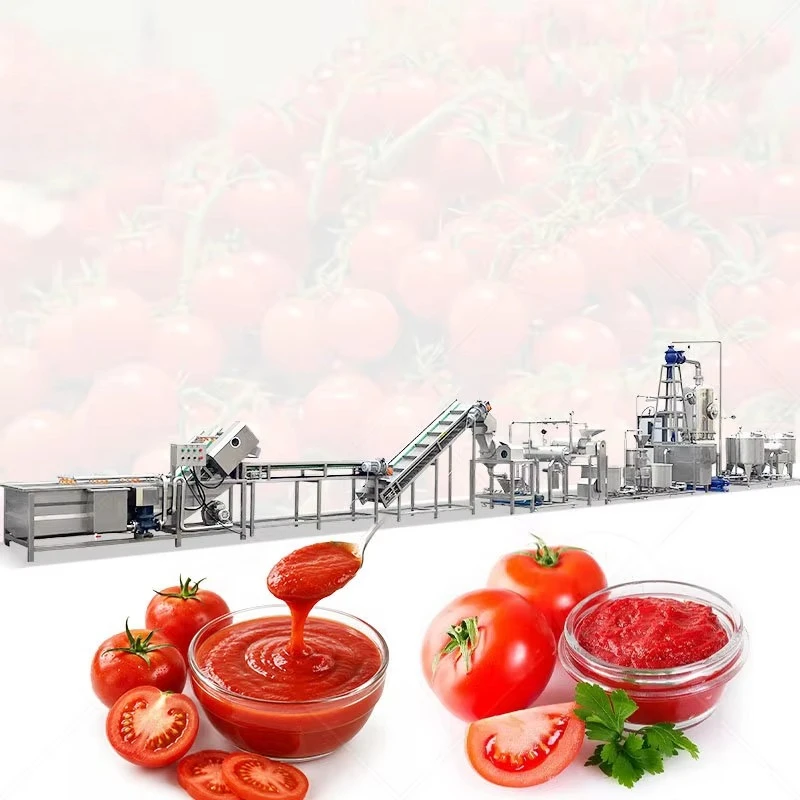 Tomato Ketchup Paste Full Production Line Canned Sauce Processing Machine Commercial Sale Support Custom
