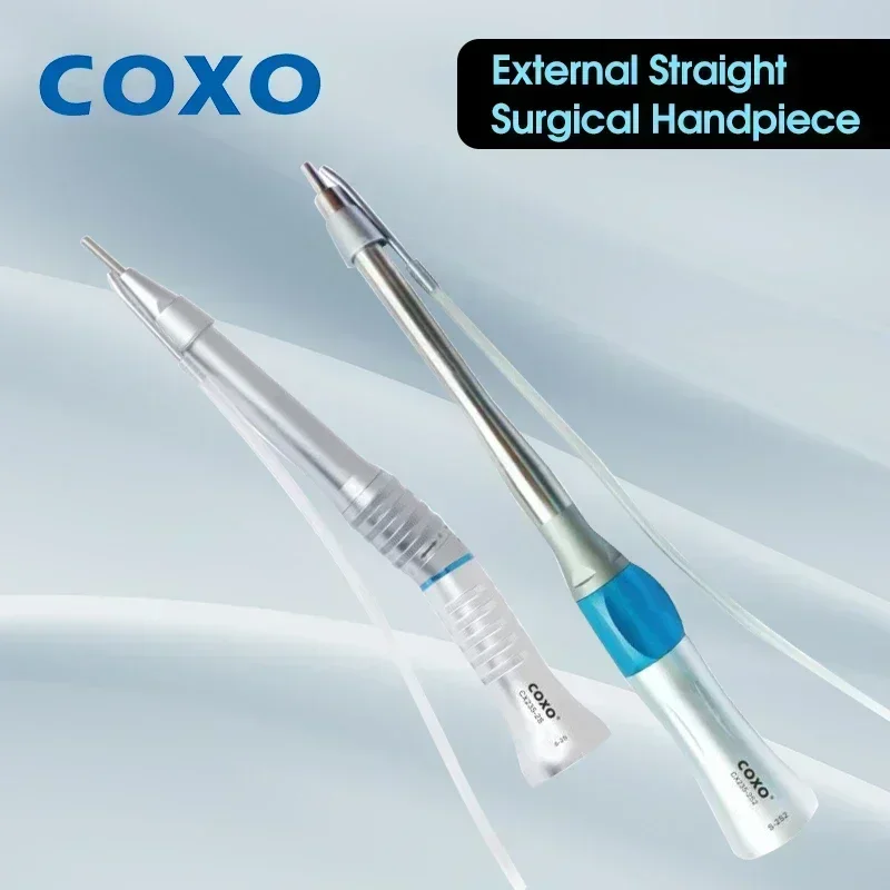 COXO CX235-2S Low-Speed 1:1 Dental Handpiece with External Waterline - Ideal for Oral Surgery and Tooth Grinding Procedures